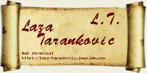 Laza Taranković vizit kartica